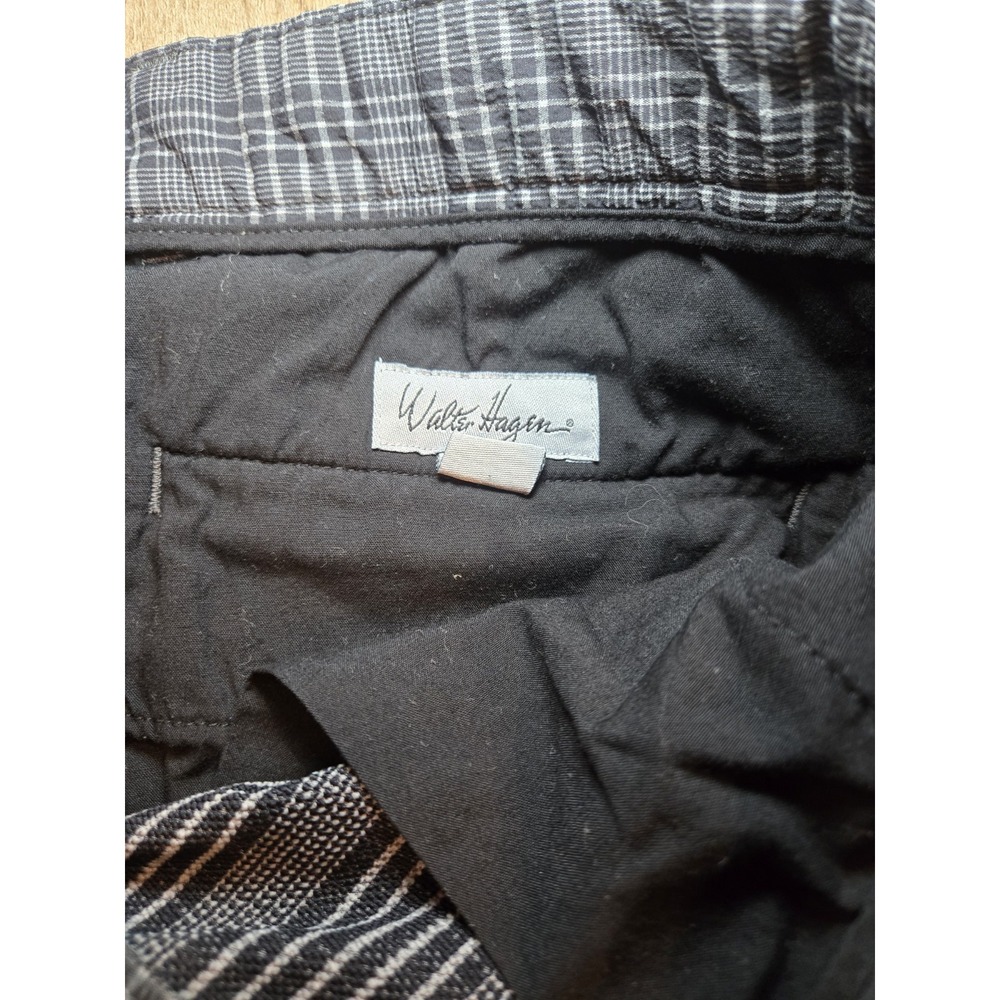 Men's Walter‎ Hagen Plaid Tan & White And Balck And White Golf Shorts Size 36 - Picture 4 of 5